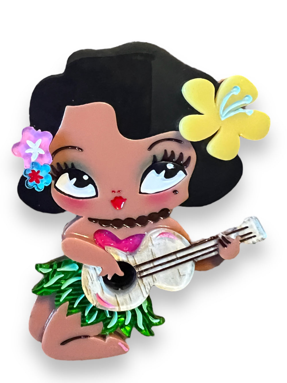 Hula Lula Tiki Girl Brooch by Miss Fluff x Lipstick & Chrome