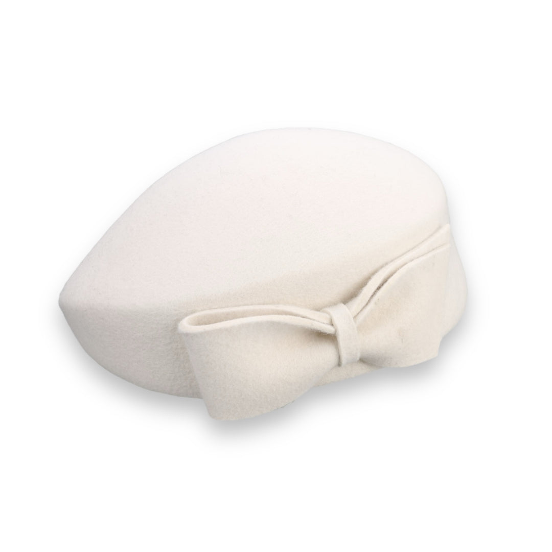 The Head-Turner Structured Beret by Lipstick & Chrome -WHITE