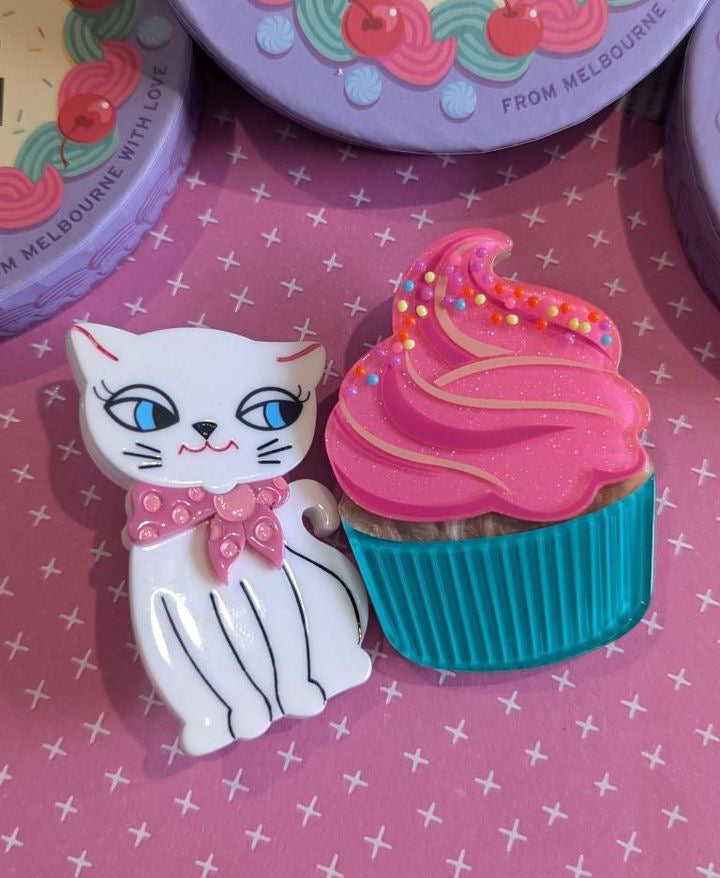 Iced Cupcake Brooch by Erstwilder x Katherine Sabbath