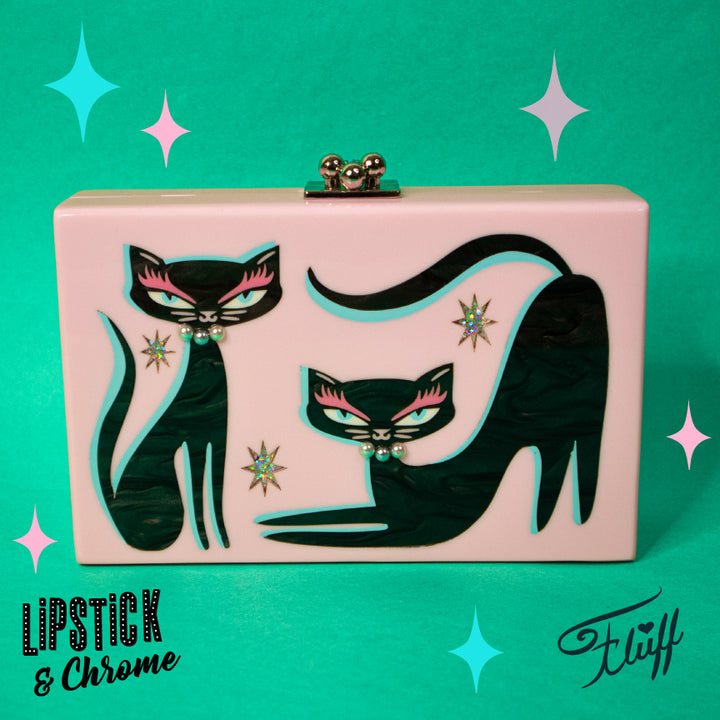 Kitty Chic Inlaid Acrylic Handbag by Miss Fluff x Lipstick & Chrome