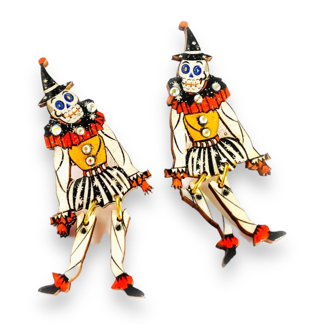 Creepy Skeleton Earrings by Rosie Rose Parker