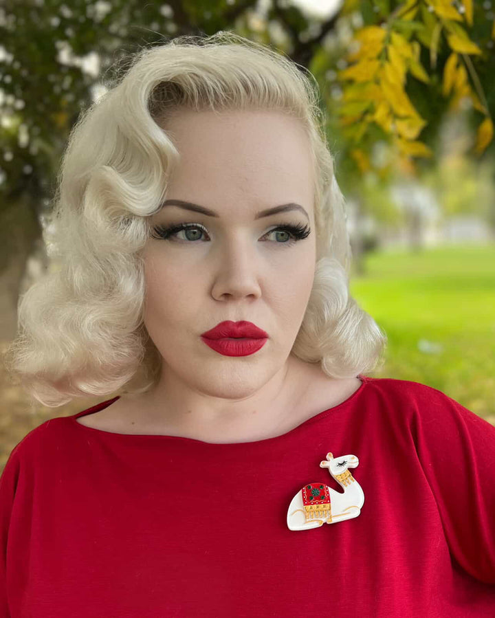 Desert Dreams Camel Brooch by 50's Vintage Dame x Lipstick & Chrome