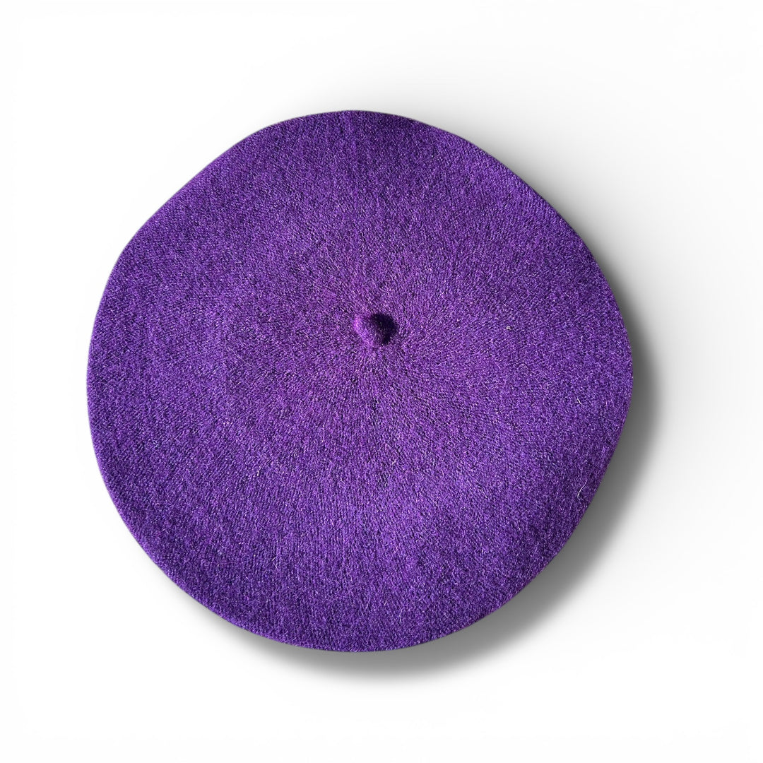 The Looker Classic French Beret - Dark Purple