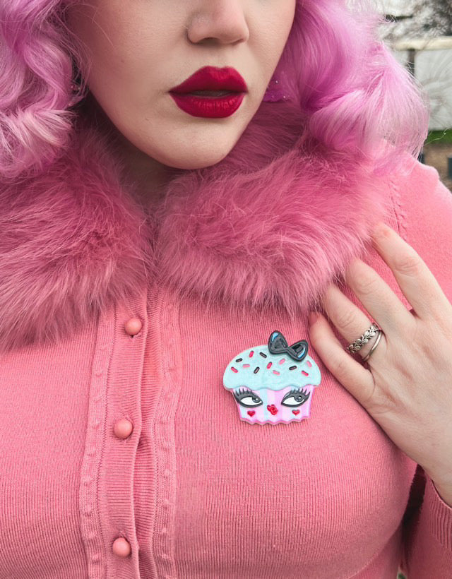 Cupcake Cutie Brooch by Miss Fluff x Lipstick & Chrome