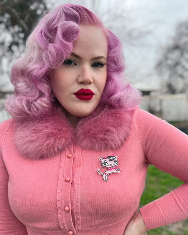 Bad Kitty Brooch by Miss Fluff x Lipstick & Chrome