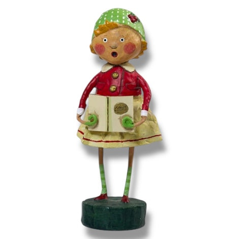 Holly Christmas Caroler Figurine by Lori Mitchell