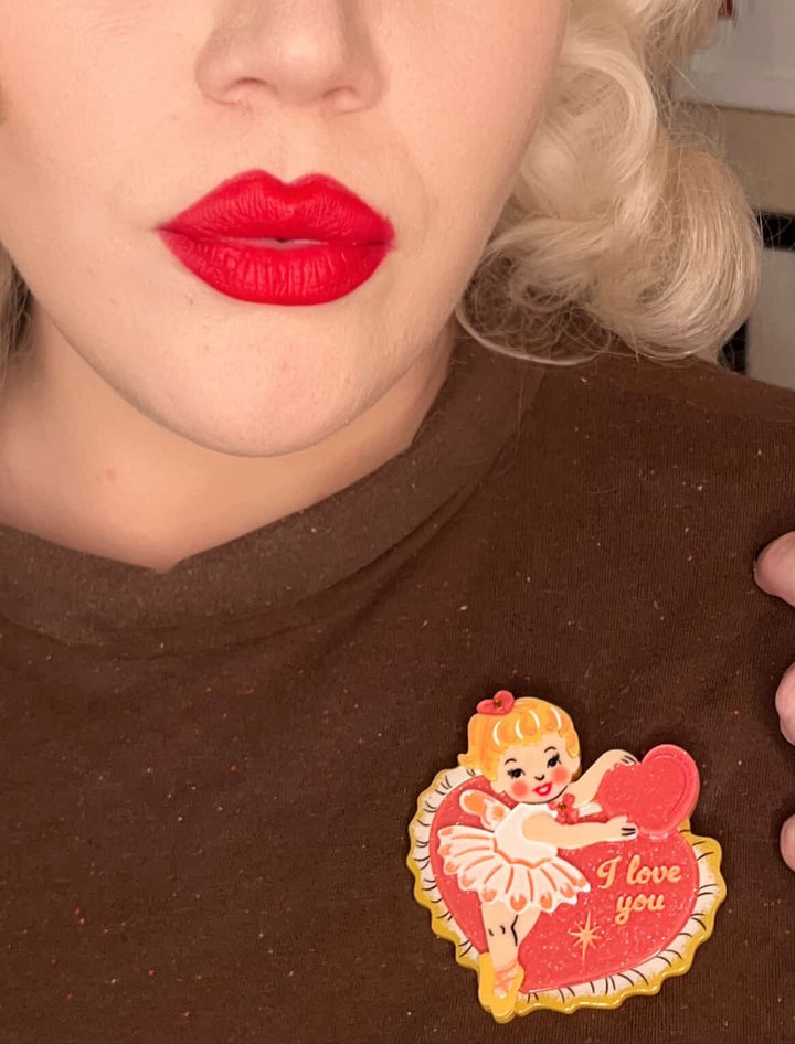 Retro Romance Brooch by 50's Vintage Dame x Lipstick & Chrome
