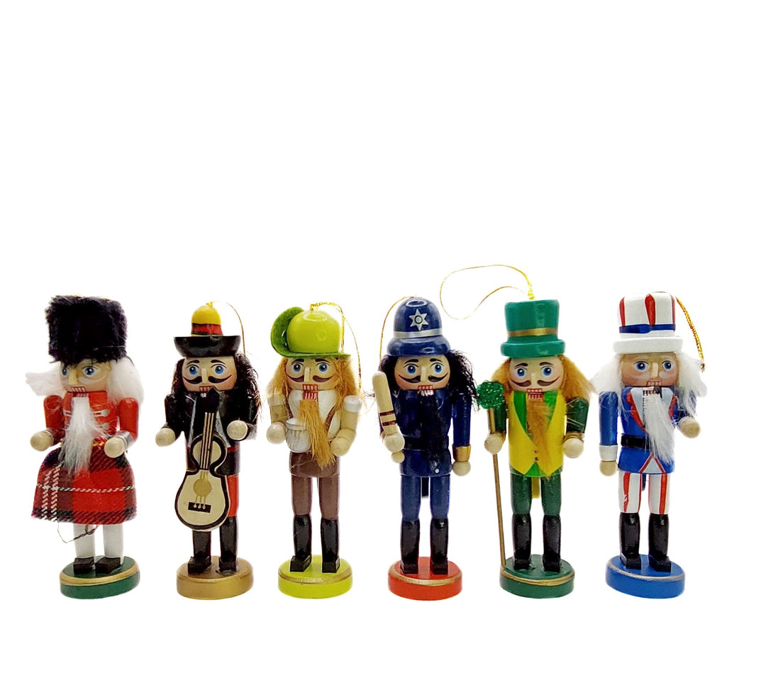 Christmas Nutcracker Set. Wizardi Classic Wooden Festive Decoration F07M14-10-N01613