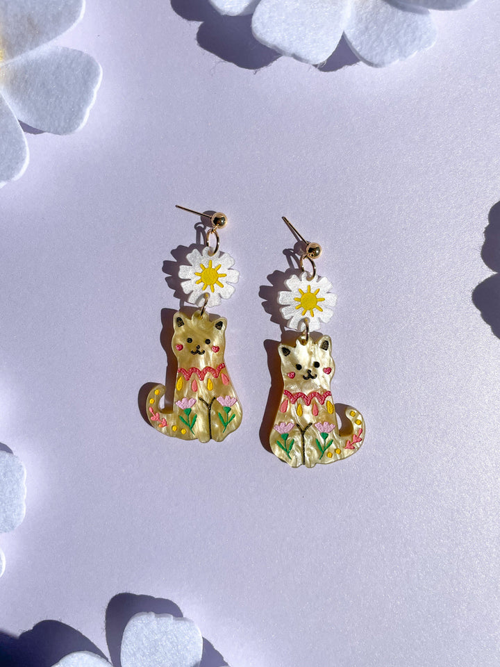 Spring Cat Friends Earrings