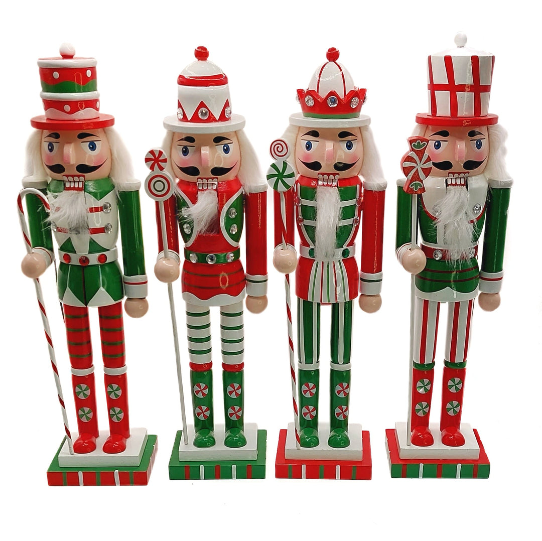 Christmas Nutcracker. Wizardi Classic Wooden Festive Decoration F07M14-31-N01702B