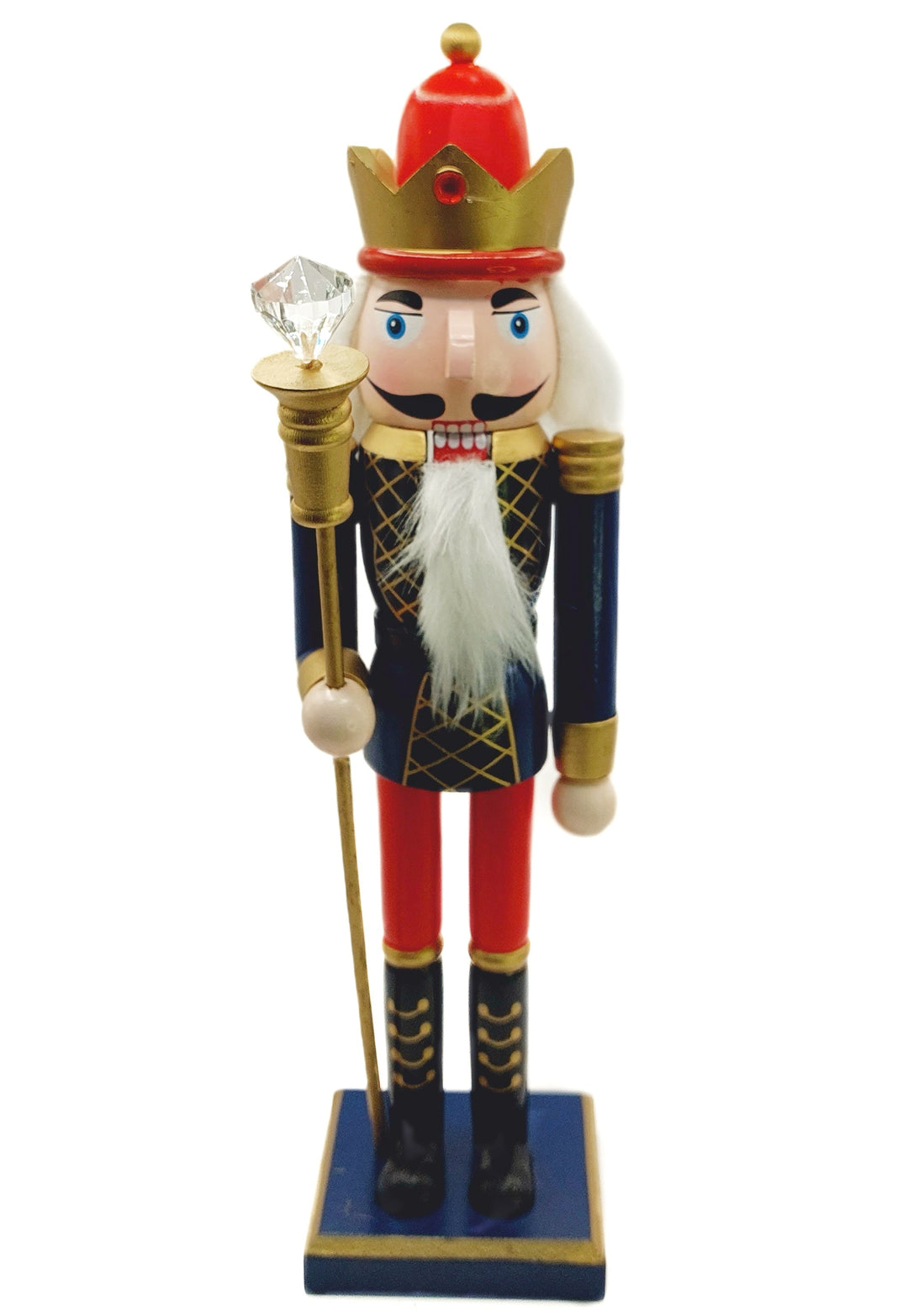 Christmas Nutcracker the King. Wizardi Classic Wooden Festive Decoration F07M14-38-N01724B