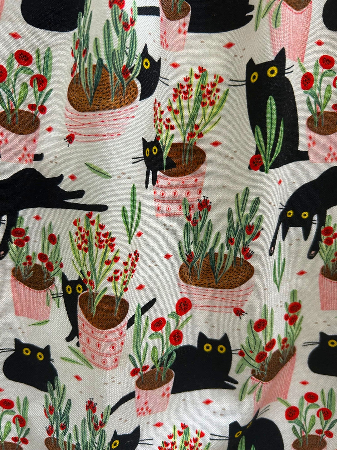 Cats & Plants Collared Dress