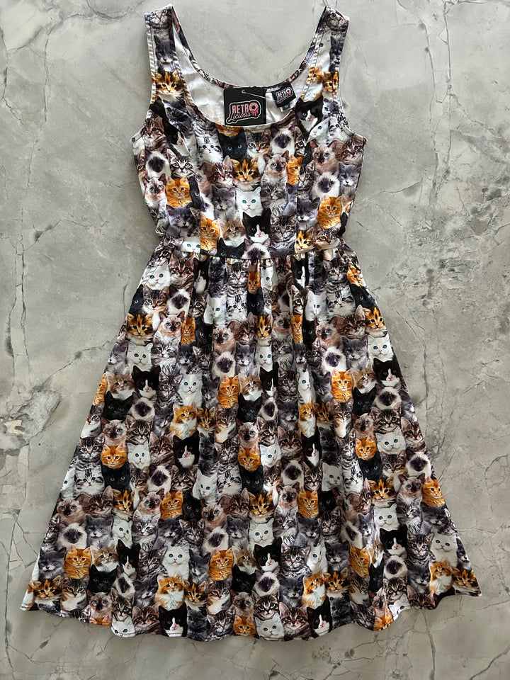 Realistic Cats Fit & Flare Dress