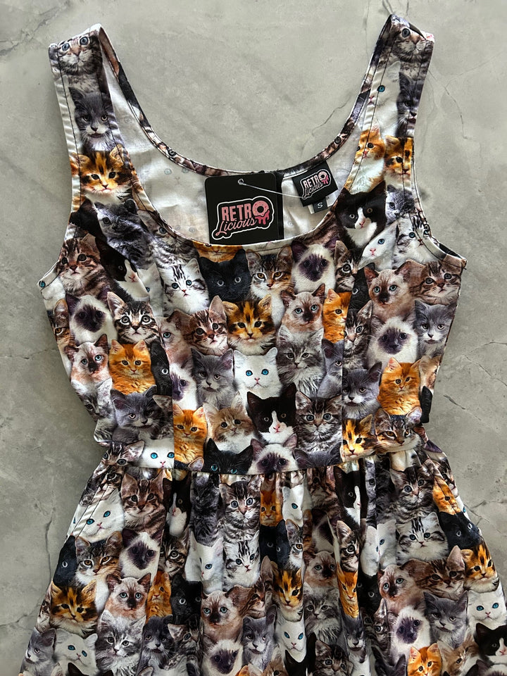 Realistic Cats Fit & Flare Dress