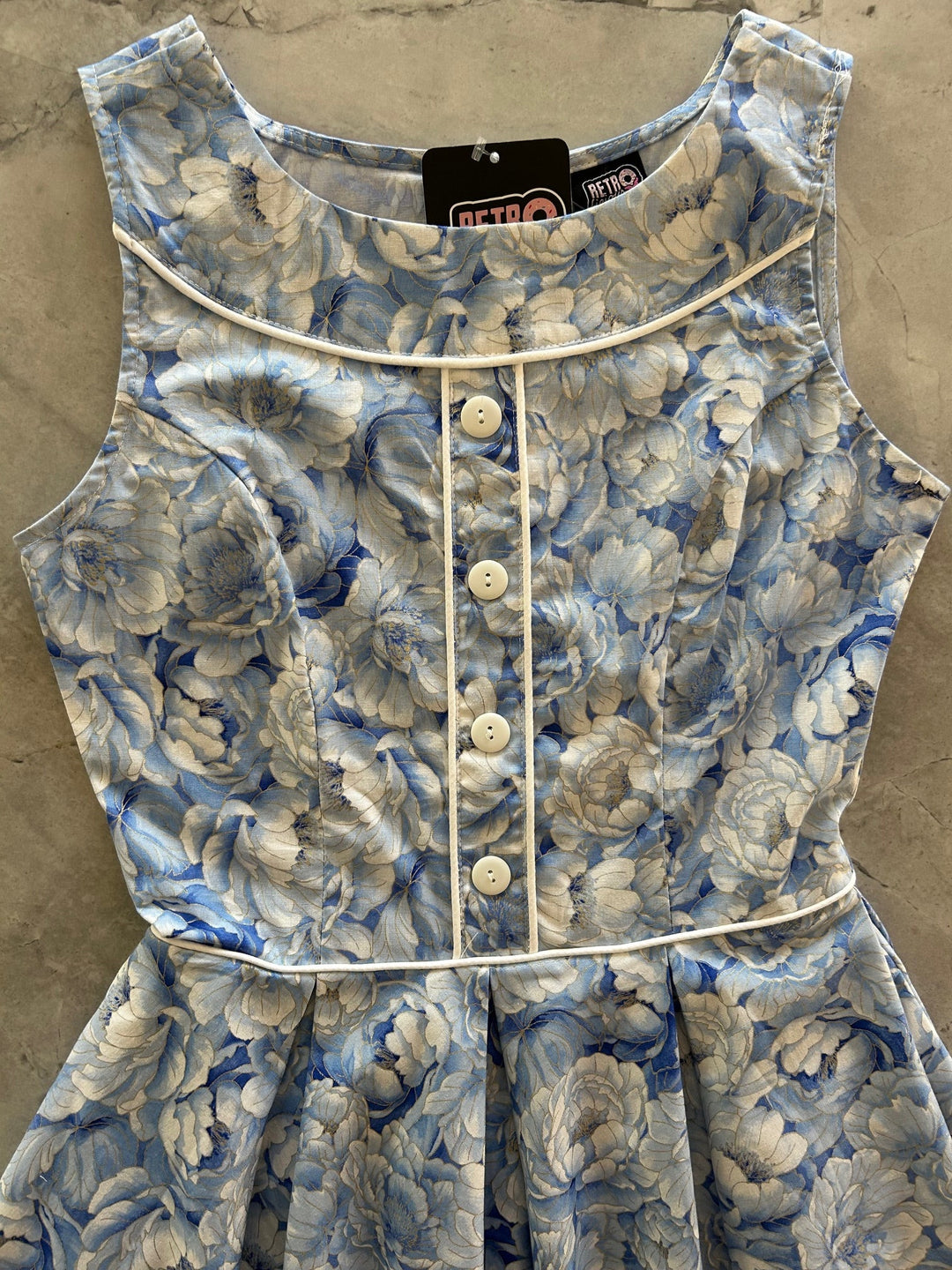 Elizabeth Dress in Sky Floral