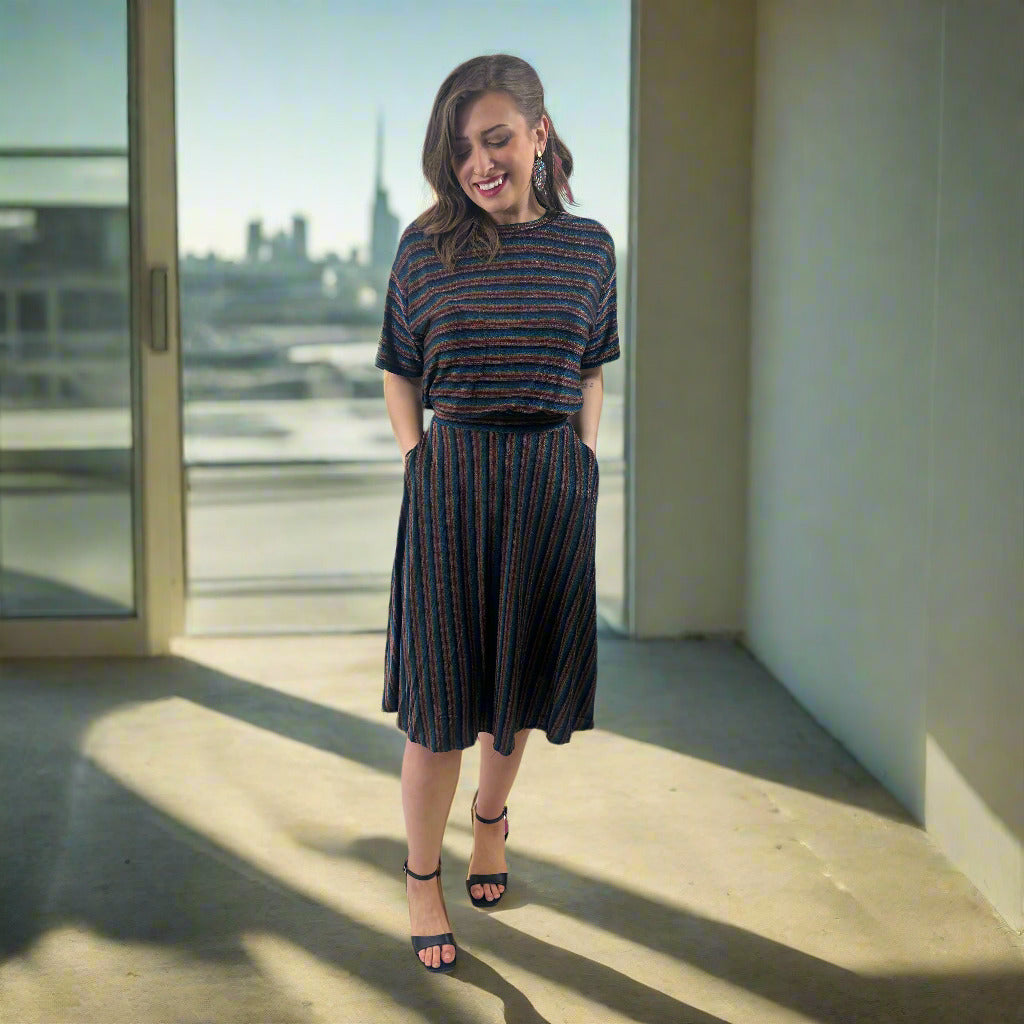 Frankie Skirt in Rainbow Sparkle