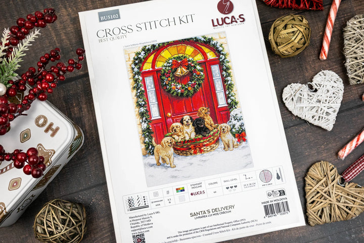 Santa's Delivery Counted Cross-Stitch Kit by Luca-S BU5102L