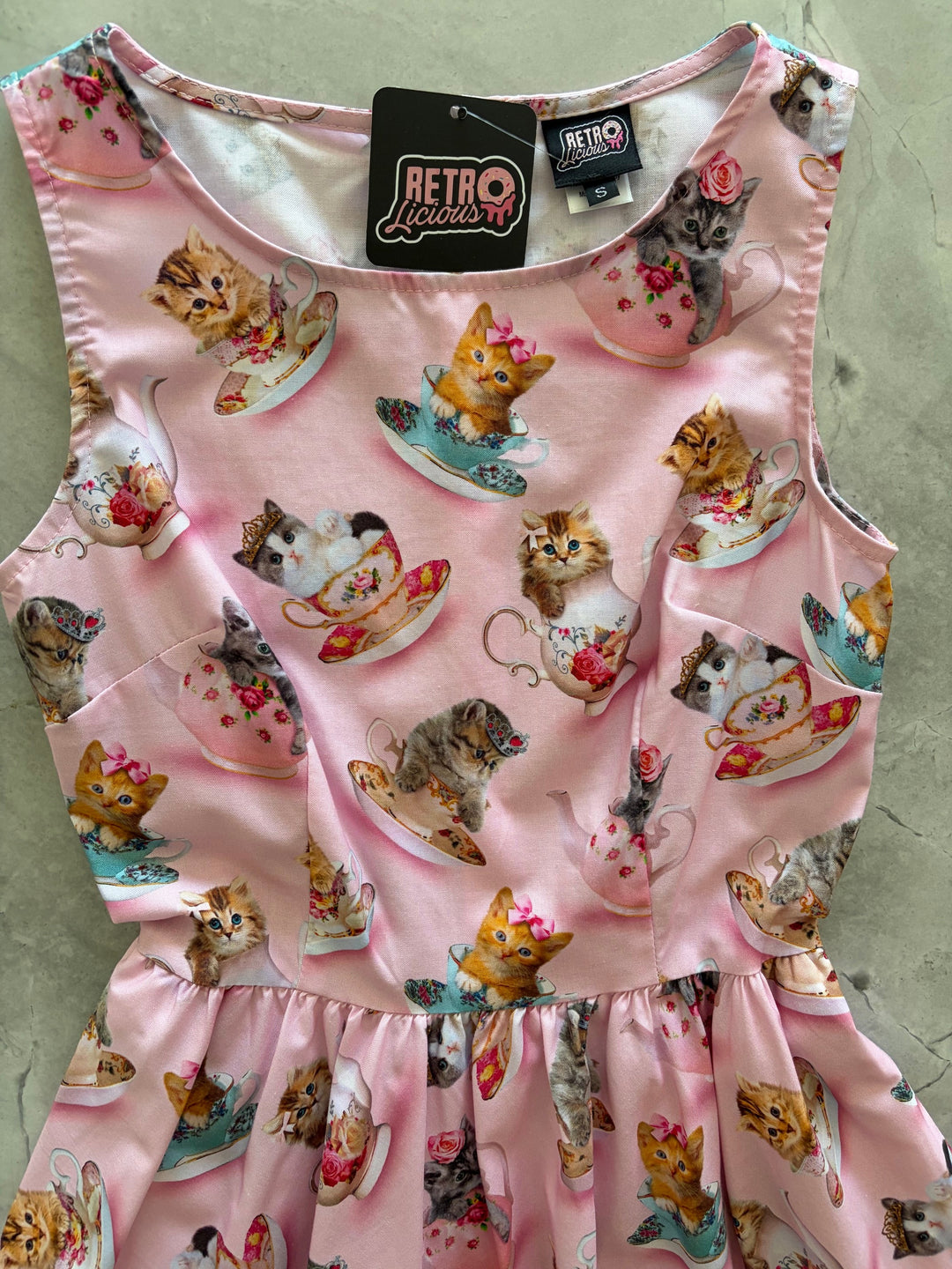Teacup Cats Vintage Dress