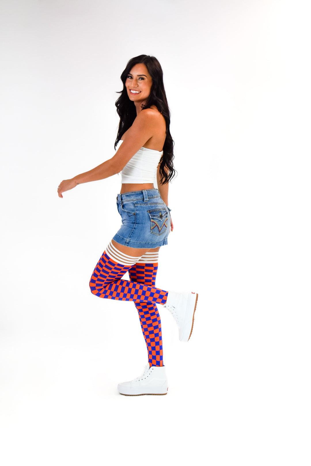 Game Day! - Orange & Blue Thigh-Highs