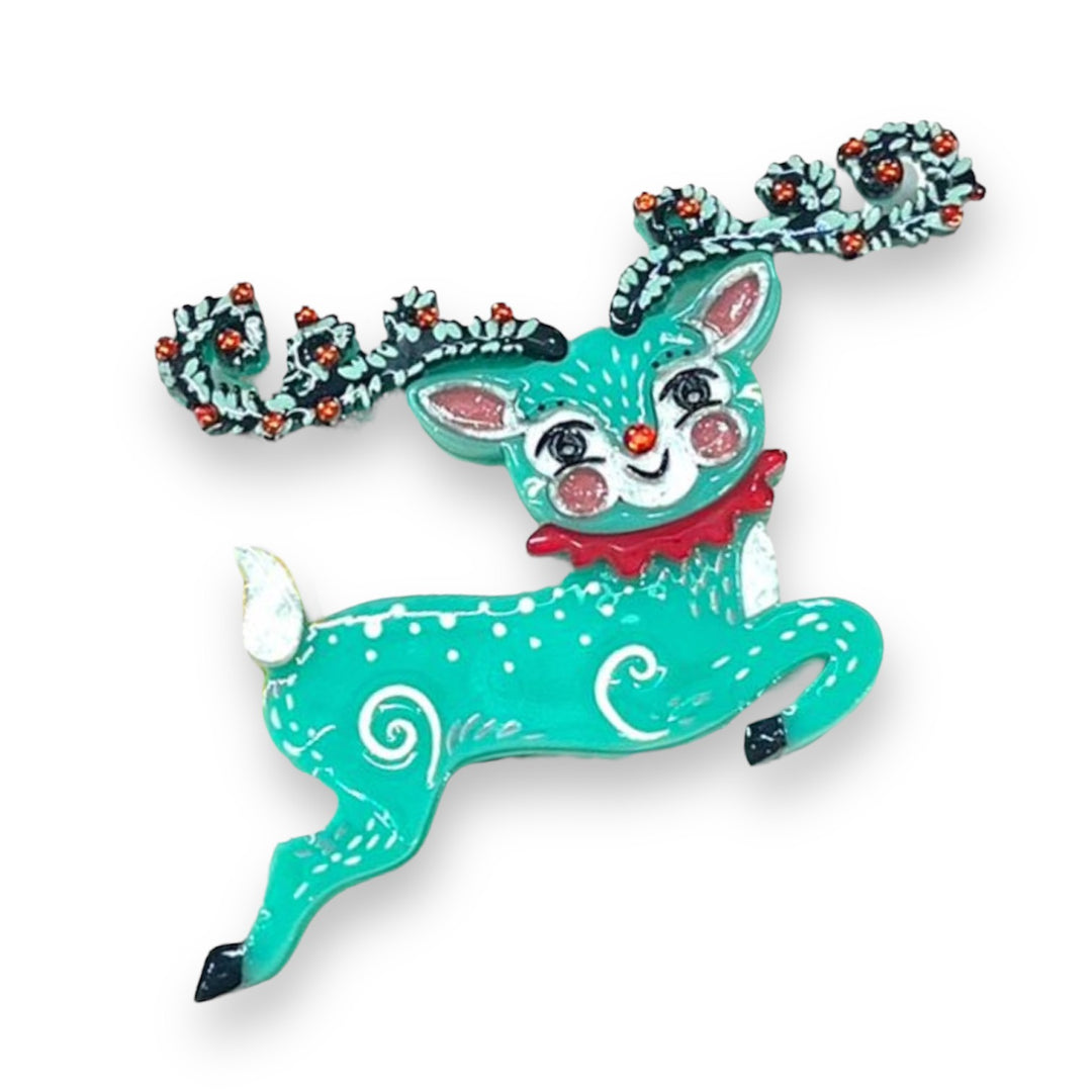 Leaping Reindeer Brooch by Johanna Parker x Lipstick & Chrome