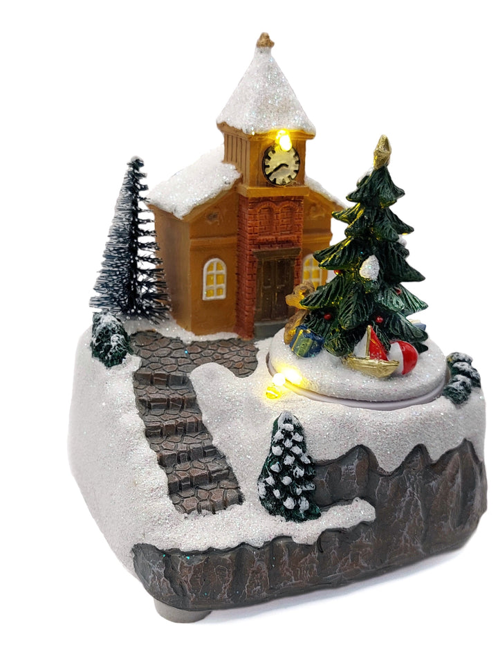 Snowy Church. Christmas Village Wizardi F07-N1-12-2704A