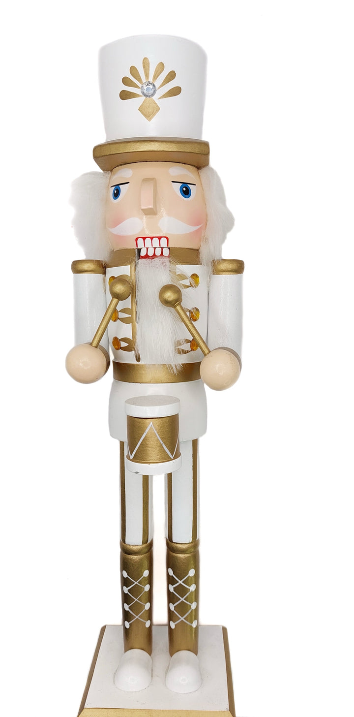 Christmas Nutcracker the Drummer. Wizardi Classic Wooden Festive Decoration F07M14-45-N01315A