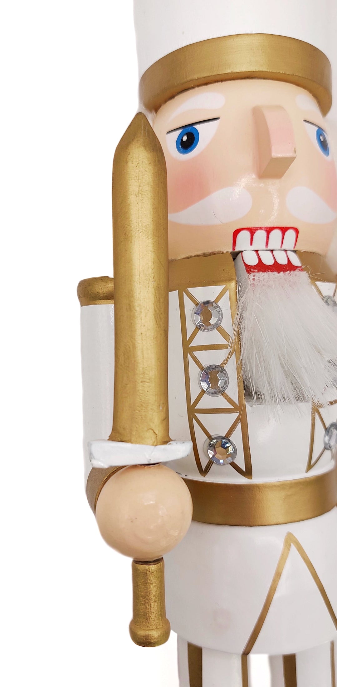 Christmas Nutcracker the Swordsman. Wizardi Classic Wooden Festive Decoration F07M14-45-N01315C