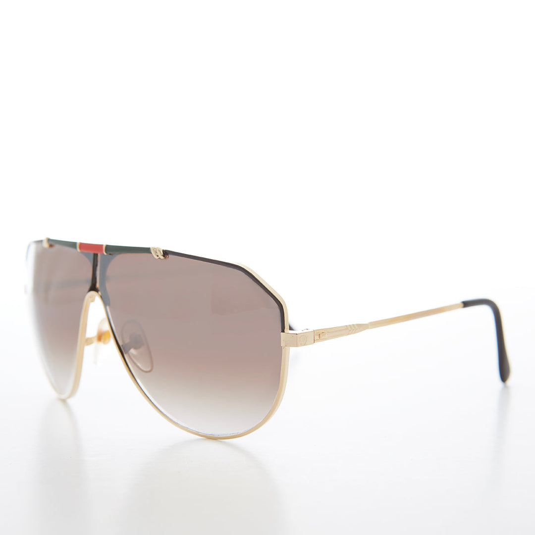 Gold 80s Unisex Vintage Pilot Sunglasses - Irvine
