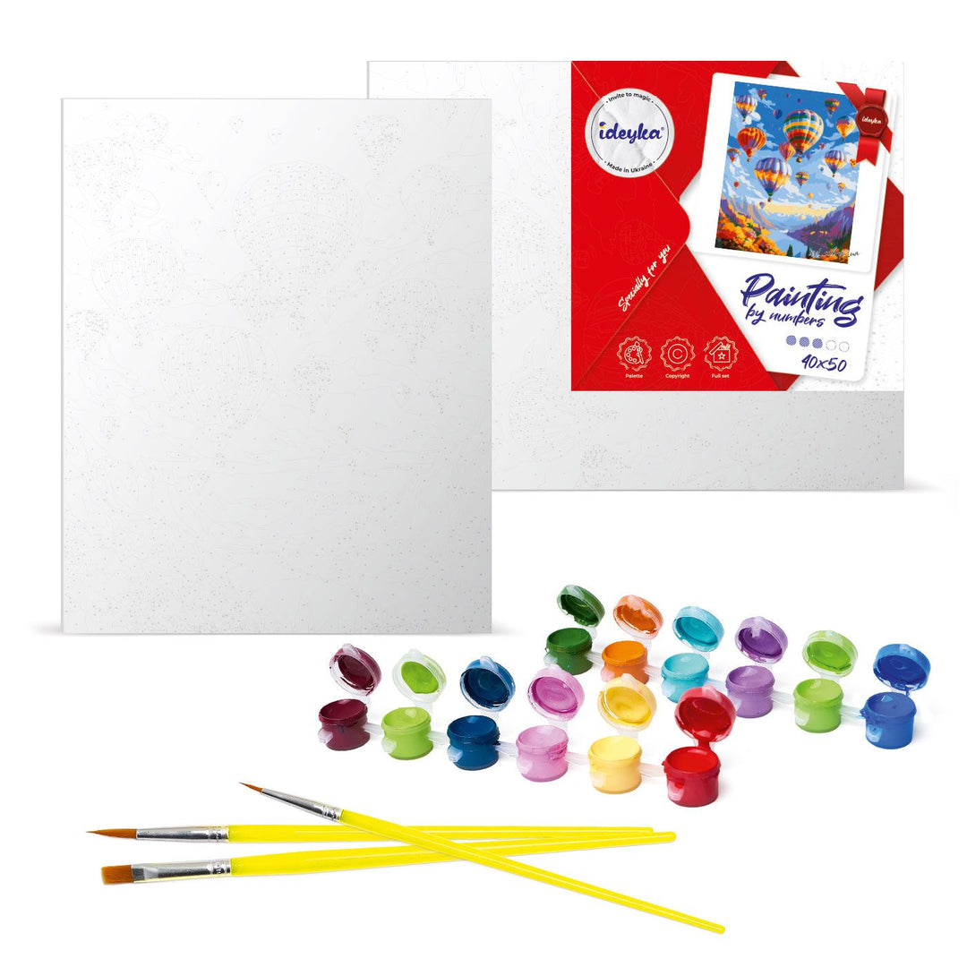 Painting by Numbers kit Multicolored hydrangeas KHO3299