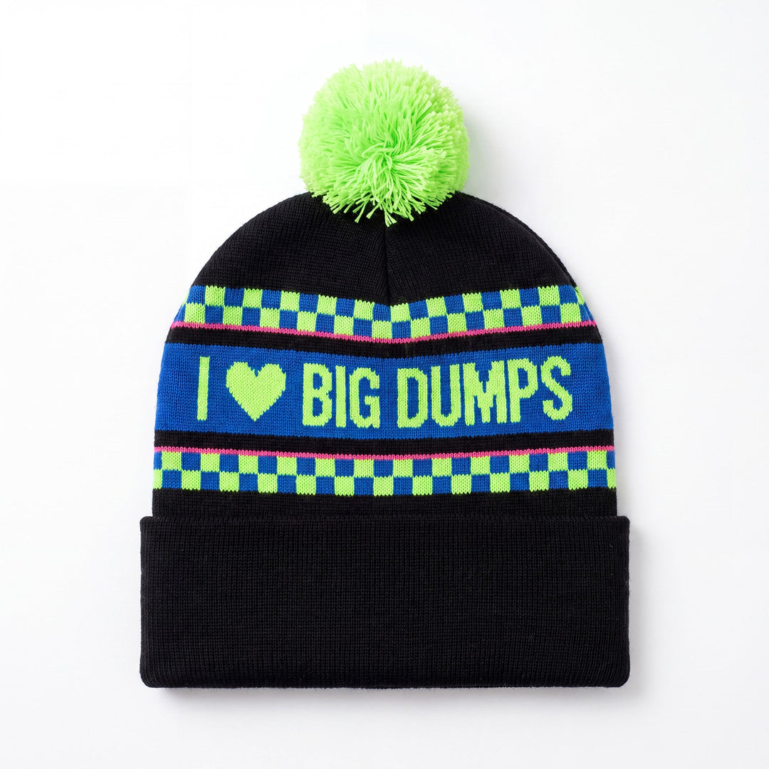 The I Love Big Dumps | 80s Retro Neon Ski Beanie