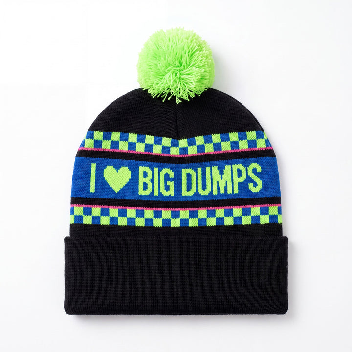 The I Love Big Dumps | 80s Retro Neon Ski Beanie