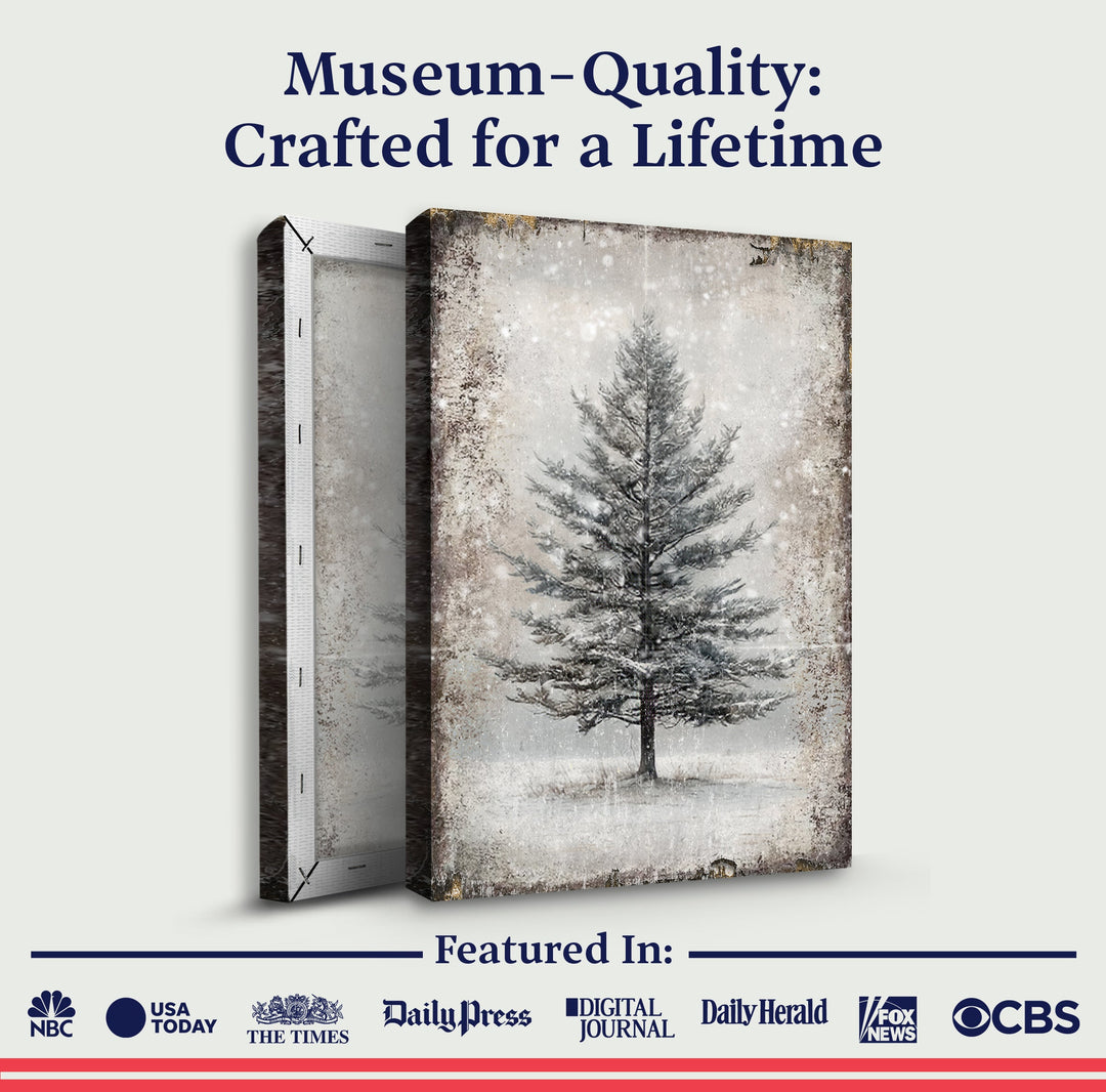 Vintage Christmas Tree Wall Art VI