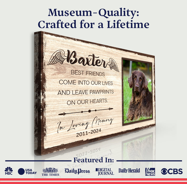 Pet Memorial Sign Best Friend In Paw Prints