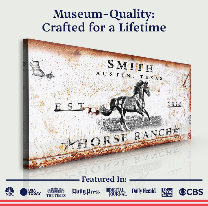 Rustic Horse Ranch Sign