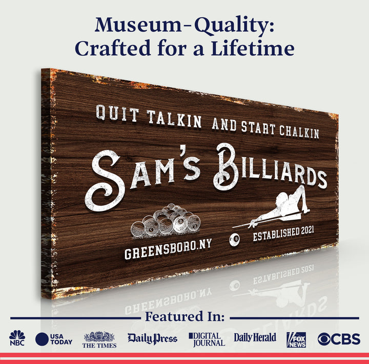Billiards Room Vintage Sign
