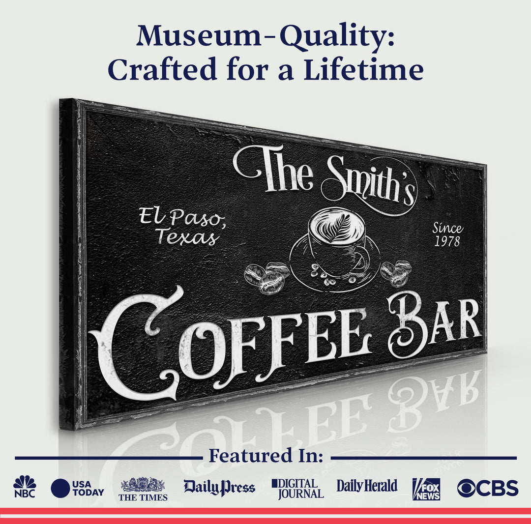 Personalized Coffee Bar Sign VI