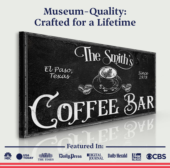 Personalized Coffee Bar Sign VI