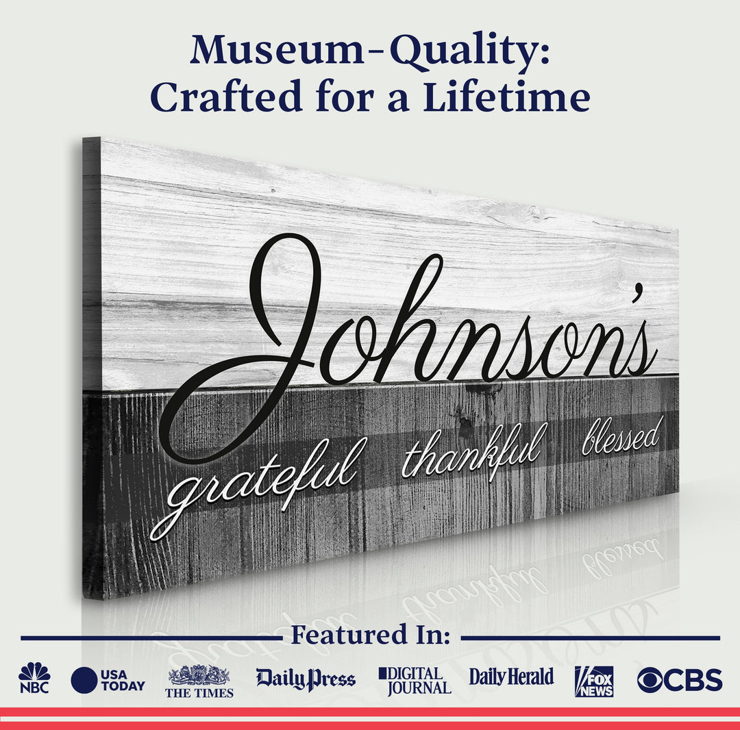 Family Grateful Sign