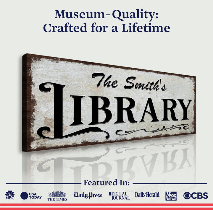 Personalized Library Sign III