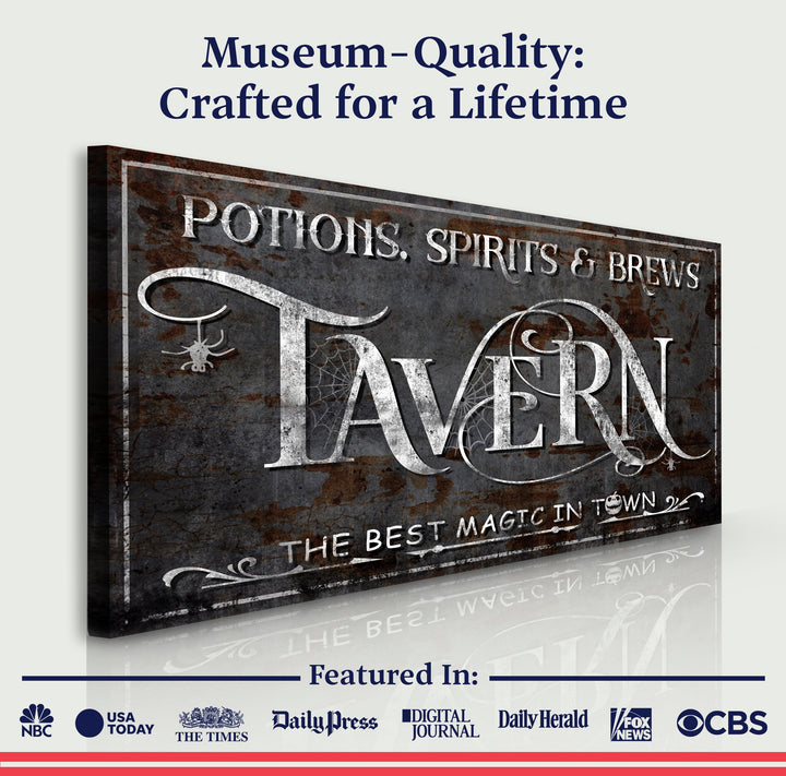 Potions, Spirits & Brews Tavern Halloween Sign III