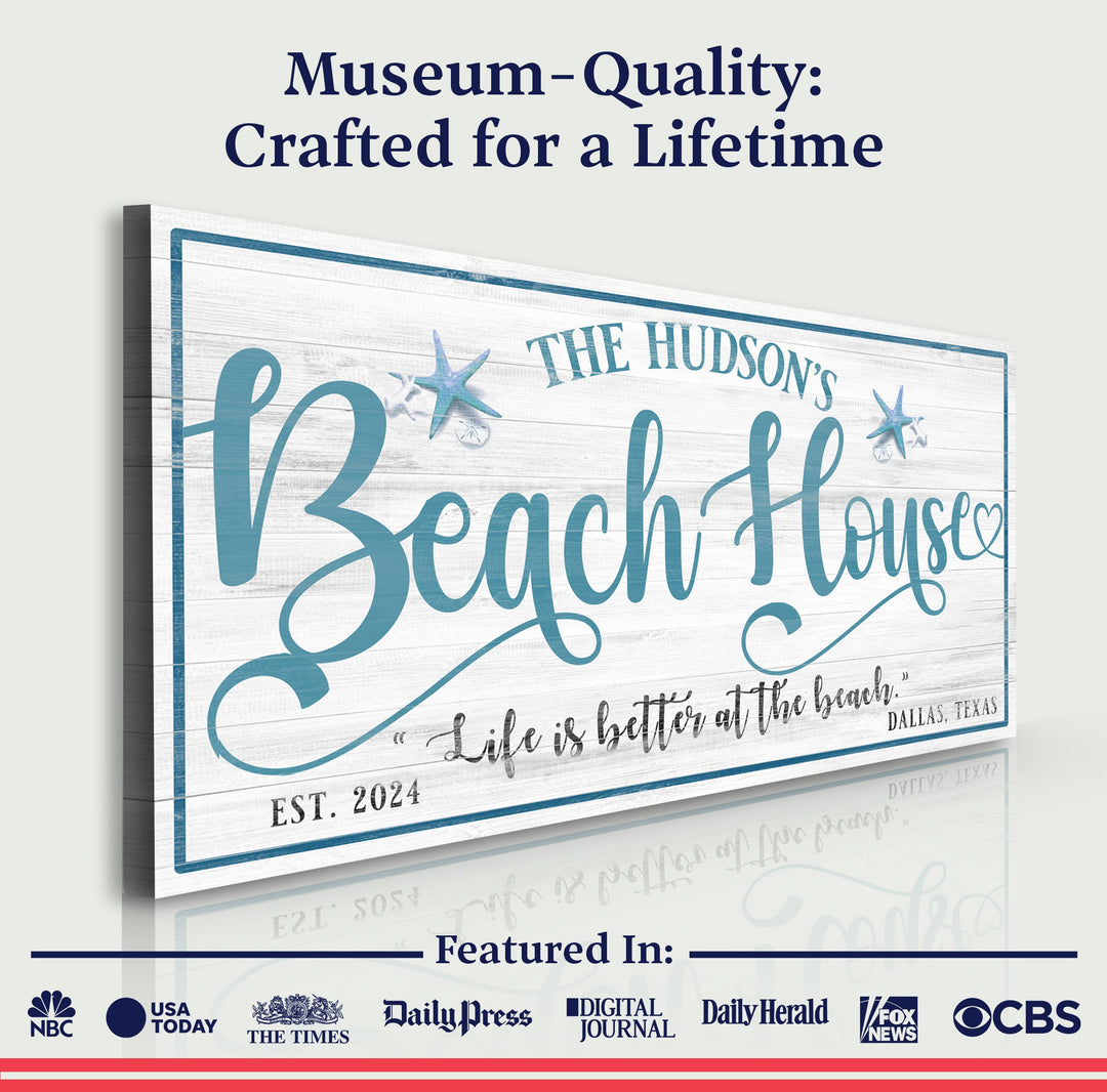 Personalized Beach House Sign II