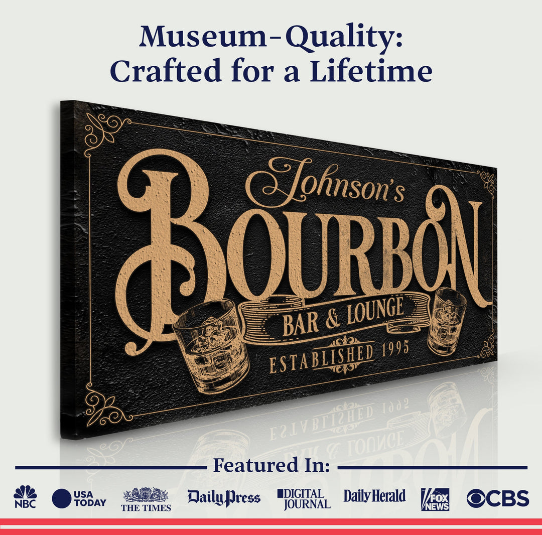 Personalized Bourbon Bar Sign II