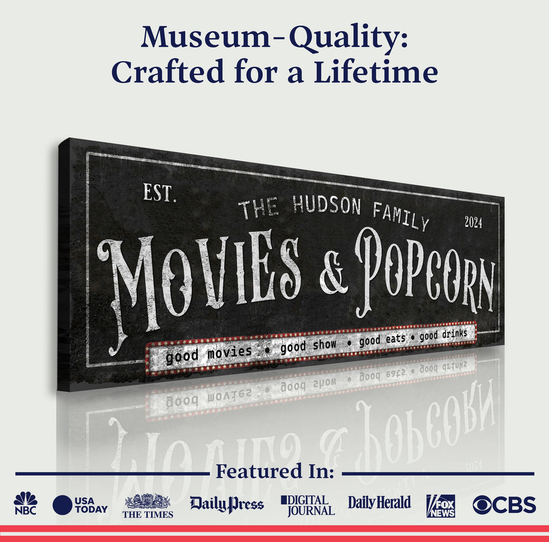 Personalized Movies & Popcorn Sign II