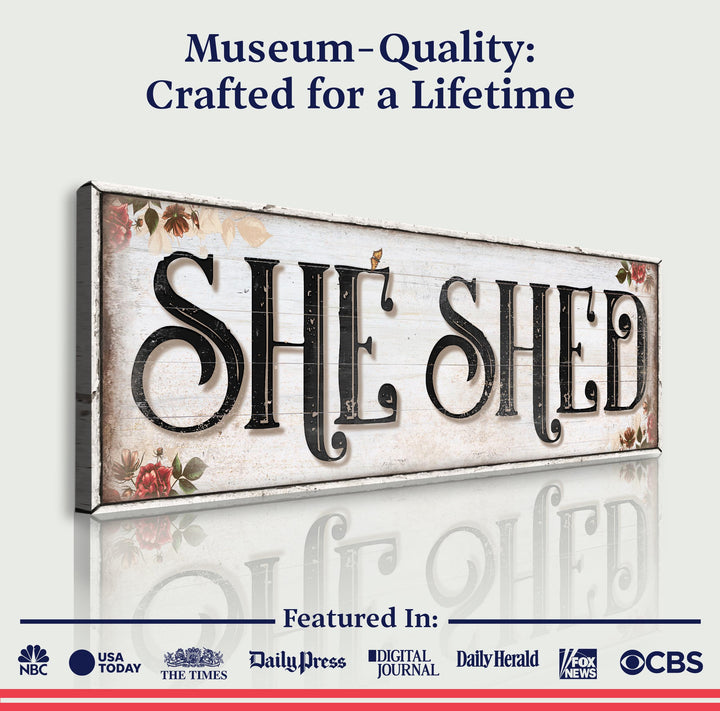 Personalized She Shed Sign XV