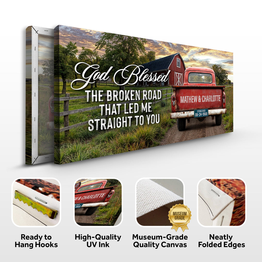 Custom Vintage Truck Couple Sign V