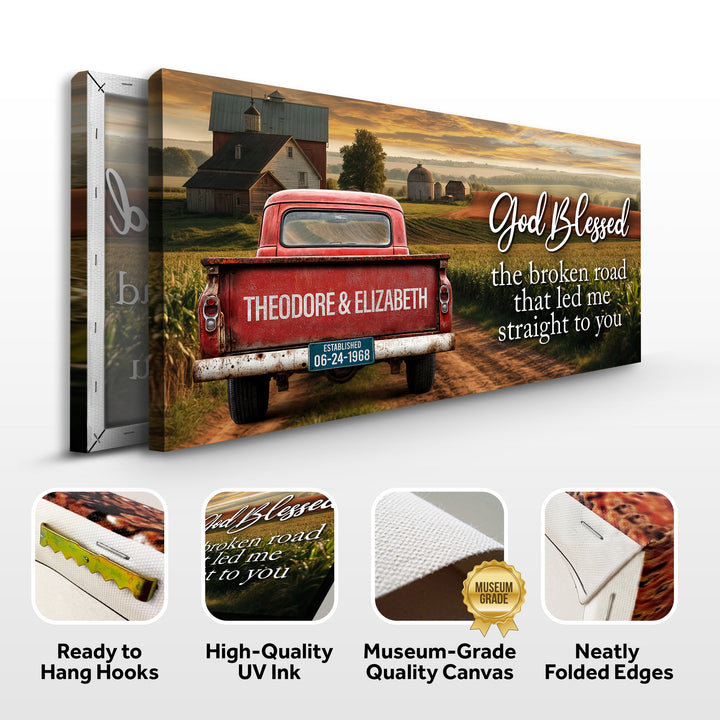 Custom Vintage Truck Couple Sign