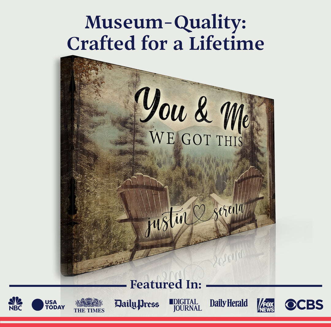 Cabin Forest Themed We Got This Couple Sign