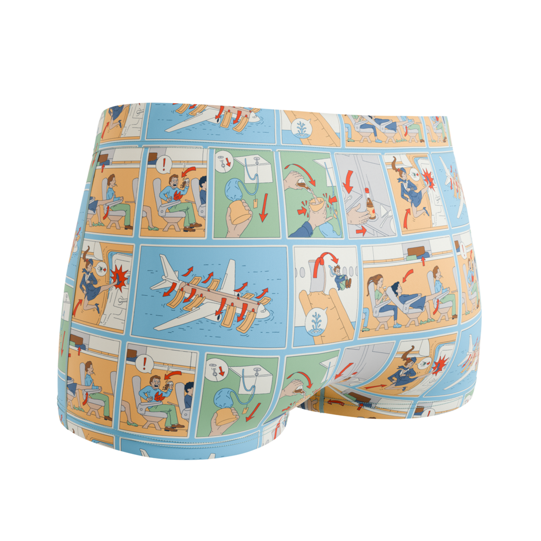 The Improper Protocol | Airplane Pamphlet Modal Boyshort Underwear