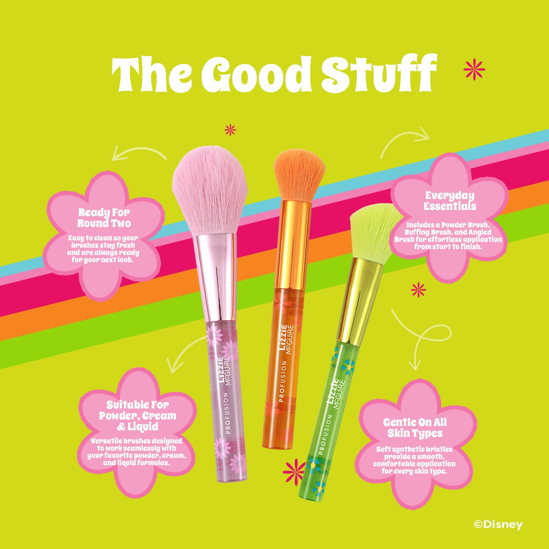 Lizzie McGuire | Gotcha Covered 3 PC Face Brush Set