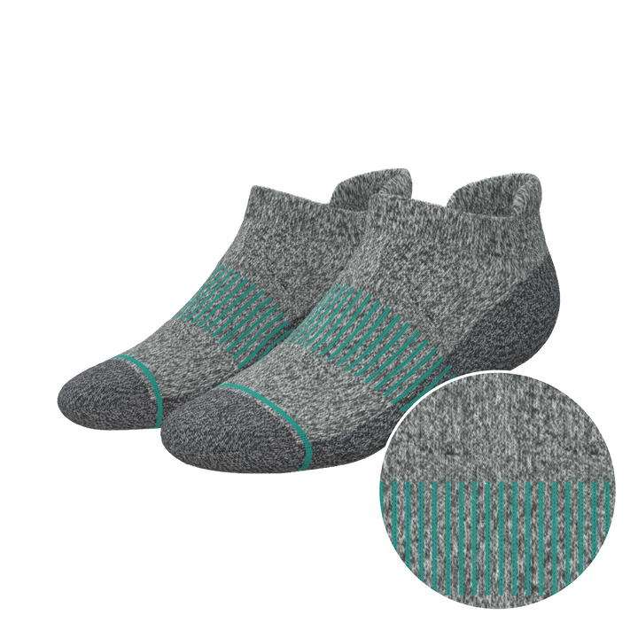 The Intramural Champ | Gray Stay Weird Heel Hammock™ Ankle Socks